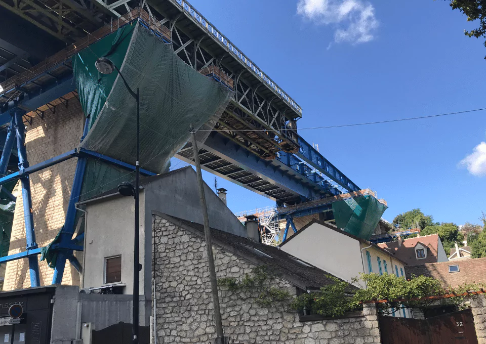 Marly le Roi viaduct in France Steel deck replacement